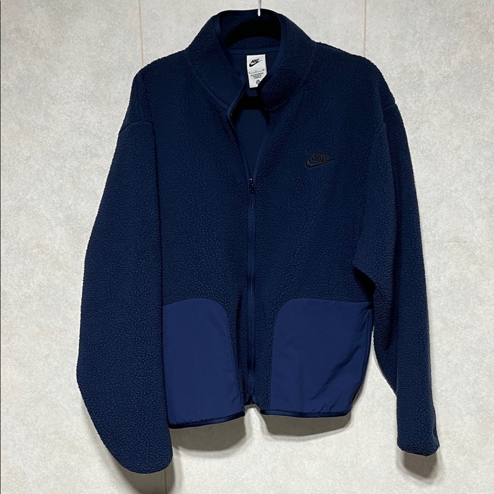 Nike Dark Blue Fleece Jacket Men’s small